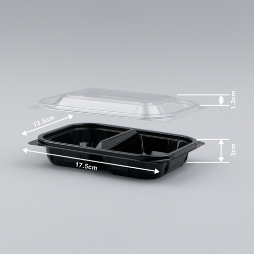 DL-603-1(블랙)샐러드도시락,투명 반찬포장용기/600개세트