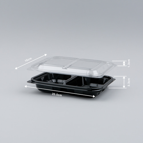 DL-610-1(블랙)반찬포장(일회용샐러드용기)480개세트