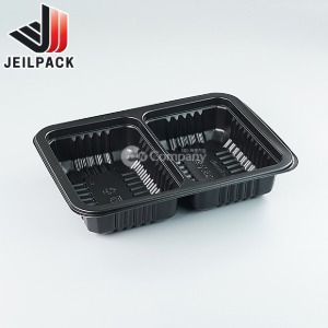 실링용기 JH 3호2칸 흑색/배달용기/1200개(무료배송)
