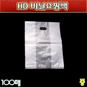 HD일회용 비닐쇼핑백/중(투명비닐쇼핑백)100매